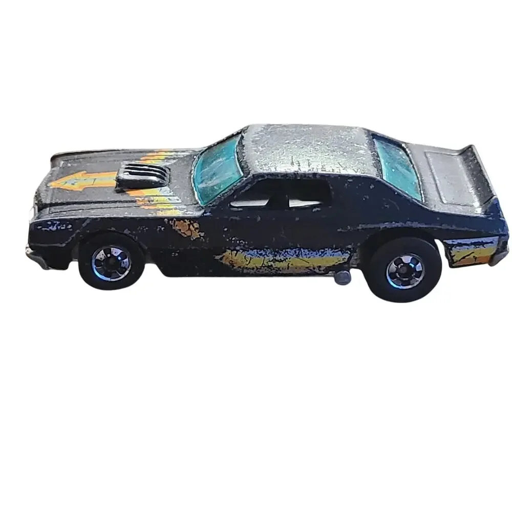Hot Wheels 1974 Ford Grand Torino Cragar #3 Stock Car Black Hong Kong Base